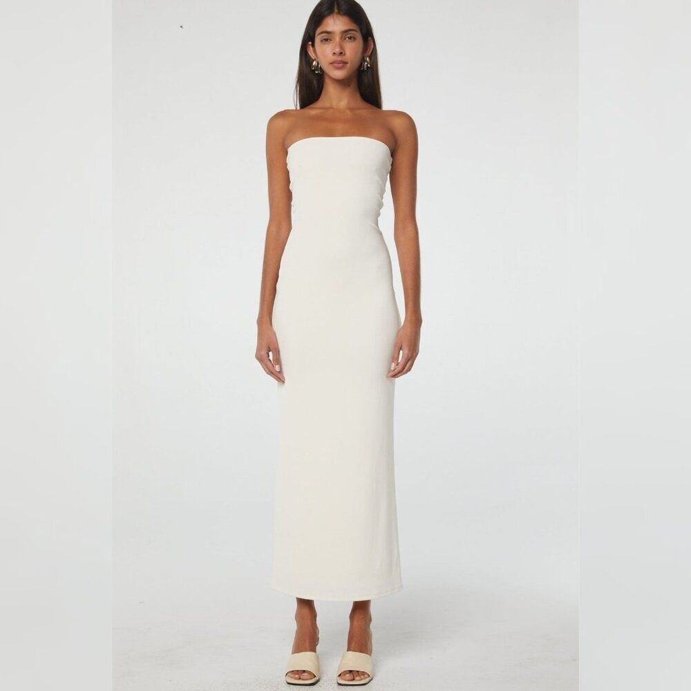 NWOT The Line By‎ K - XS Jace Midi Bodycon Dress In Vanilla - *No Tags*